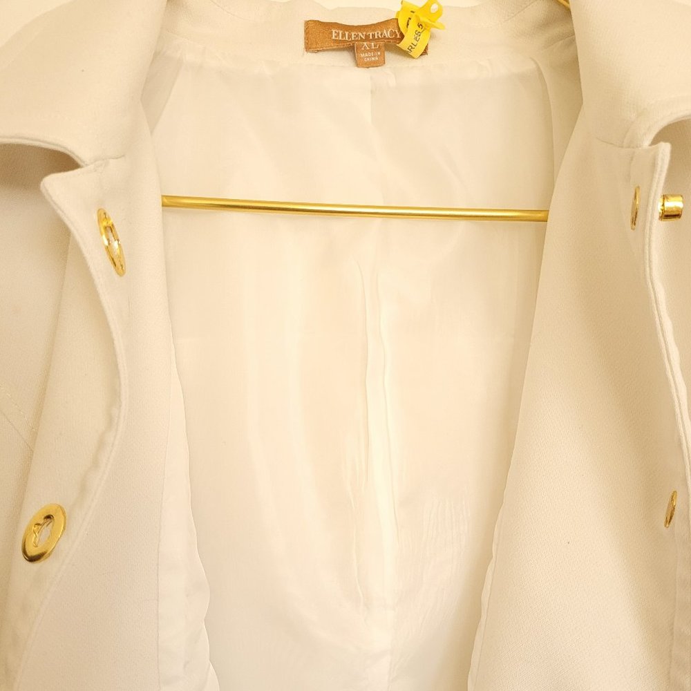 Ellen Tracy White Jacket Lining Polyester - image 5